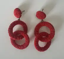 Red Drop Earrings