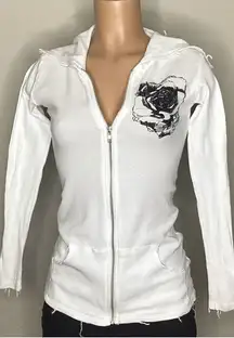 New. Lauren Moshi white zip up hoodie. Small. Retails $178