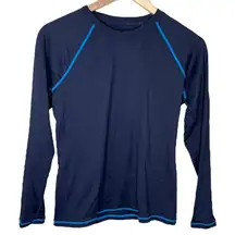 J.Crew Sun Shirt Long Sleeve Navy Blue sun blocking top Small rash guard
