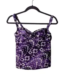 Bisou Bisou SZ S purple and white tankini