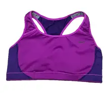 Nike Dri-Fit Sports Bra Magenta/Navy Size M 419413-521 Retro Y2k Classic Gorp