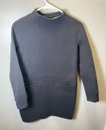 Lululemon Women's Heathered Black‎ City Bound Long Sleeve Mock Neck Dress Size 4