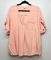 Old Navy Womens Top XXL Relaxed Cotton Beach Coastal Cruise Minimalist Oversized