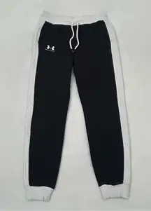 Under Armour UA Loose Black & White Athletic Joggers Sweatpants Women’s Size S