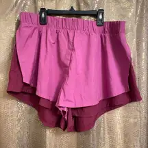 Movement Run For It Shorts Acai Combo Pink XL NWOT