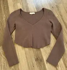 Brown Cropped Sweater