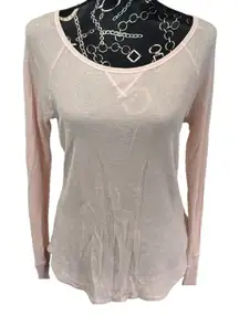 Waffle Knit Long Sleeve Top Lightweight‎ Comfy Casual