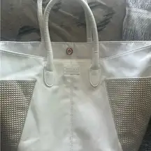 Jimmy Choo Elegant White and Silver Tote