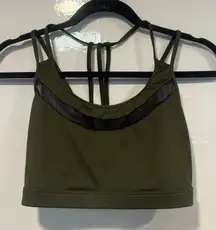 Olive Green and black mesh Strappy Bralette from VSX Sport