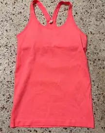 Lululemon ebb to street tank top size 8 pink color