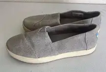 Toms gray slip on loafers women’s size 6