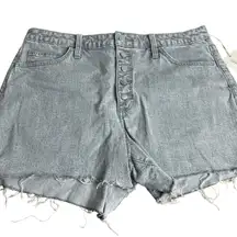 Universal Thread Women's Gray High-Rise Midi Jean Shorts - Size 14 - NWT
