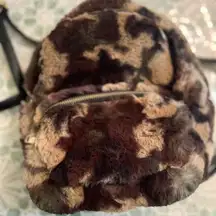 Mini Faux Fur Fuzzy Camo Backpack