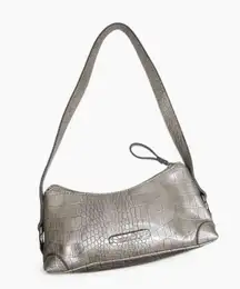 Nine & CO ✦ Silver Gray Snakeskin Mini Shoulder Bag Purse