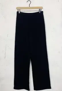 St John Santana Knit Navy Wide Leg Trouser Pants Size 6