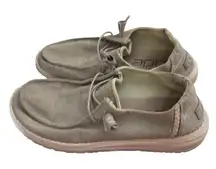 Hey Dude Wendy Slub Canvas Chambray Light Grey Women’s Size 6
