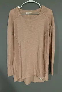 If It Were Me Pink Scoop Neck Sweater Size Large