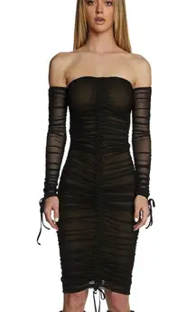 Mesh midi dress