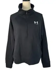 Under Armour Women's XL Black 1/4 Zip Pullover Long Sleeve‎ Athletic Top