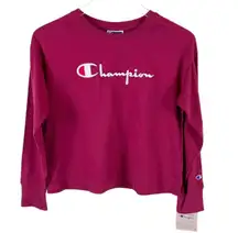 Cropped Logo Long Sleeve Tee