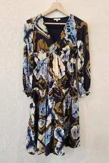 Anthropologie Arden Tie Dye Mini Blue Dress Size XXS