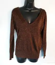 Chadwick's brown/gold metallic sweater