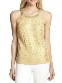 Gold Halter Top S