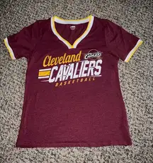 NBA women's‎ "Cleveland Cavaliers" maroon short sleeve tee size large