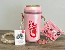 Coca-Cola Skinnydip | Pink Iridescent Cherry 🍒 Coke Can Crossbody Bag w/ Wallet