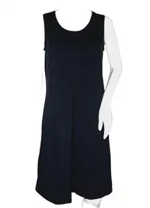 Lands End Dress Women Small Black Jersey Knit Casual‎ Outdoors Hiking Athleisure