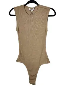 WeWoreWhat Light Brown Bodysuit NWT Medium Muscle Bodysuit