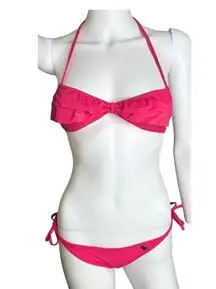 Abercrombie & fitch Juniors Large/X Large bright pink ruffle bikini set​​​​