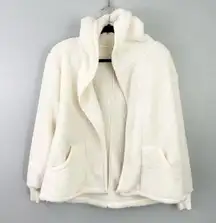 Gilly Hicks Cream Teddy Lounge Jacket