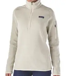 Patagonia Better Sweater Size Large Cream 1/4 Zip Pullover Fleece Jacket Women’s