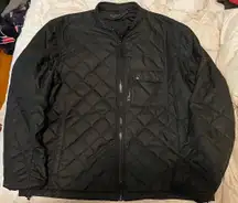 Andrew Marc New York Quilted Puffer Black Coat Marc Zip-Up Lightweight