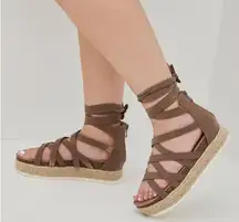 Torrid Espadrille Gladiator platform wide width Sandals