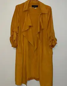 Marc New York Andrew Marc S poly spandex blend blazer duster suede feel