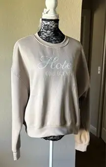 Hotel Collection by Brooklyn Cloth Women’s Cream Crew Neck Sweater . NWT Size L