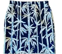 J.McLaughlin blue bamboo stretch skirt size large