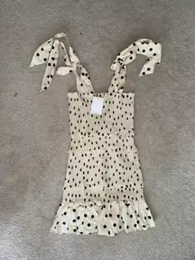 Polka Dot Print Mini Dress