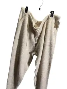 Auden Womens 3X Oatmeal Fleece Lounge Pants Relaxed Drawstring