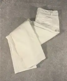 garnet hill relaxed 5 pocket jeans‎ size 12 White Straight Leg