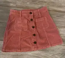 Pink mini skirt