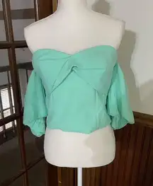 Teal/ sea foam green crop top