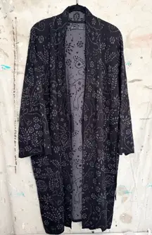 Gudrun Sjoden Wool Blend Patterned Intarsia Knit Cardigan