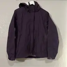 REI Co-op Womens Rain Jacket Hooded Zip Up Windbreaker Purple - Size S