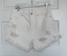 Wild Fable High Rise Shorts Size 8 White Frayed