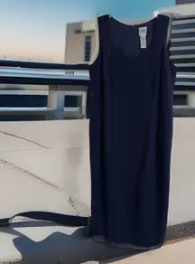 R&M Richards By Karen Kwong 18W Navy Midi Dress, Lined Classic Sheath‎ Hongkong