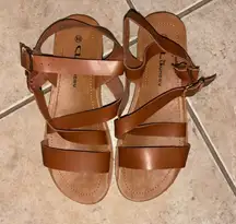 CL by Laundry Women's Brown Strappy Sandals