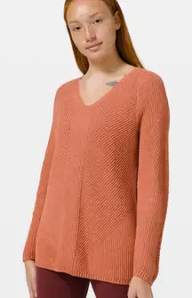 Lululemon Knit Blend Textured Pullover in Heathered Desert Sun